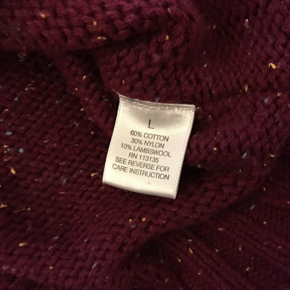 Burgundy sweater | button front - Picture 8 of 8